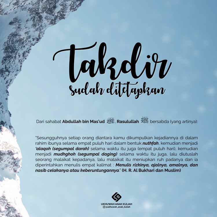 Nikmat dan Musibah Telah Allah Tetapkan